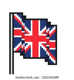 United Kingdom Flag Pixel Art Flag Stock Illustration 2201502489 ...