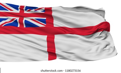 United Kingdom Naval Ensign Flag, Isolated On White Background, 3D Rendering