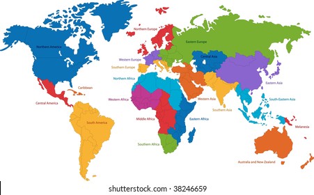 Gray Map World Countries Borders Stock Vector (Royalty Free) 35983192 ...