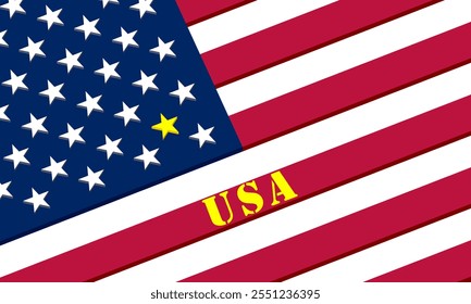 united states of america flag, I am .. an american star, each of us can feel protagonist, active, in the american community. ideal graphics for many events and news that come from the American nation - Powered by Shutterstock