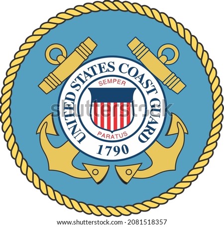 United States Coast Guard 1790 Logo Imagine de stoc © 
