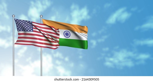 691 America india flag together Images, Stock Photos & Vectors ...