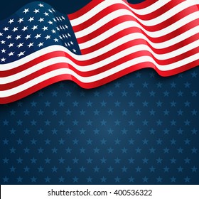 United States Flag. USA Independence Day Background. Fourth Of July Celebrate. Patriotic Design