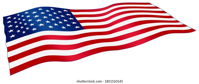 American Flag Waving Isolated Vector Illustration Stock Vector Royalty American Flag Waving Isolated Vector Illustration Stock Vector Royalty