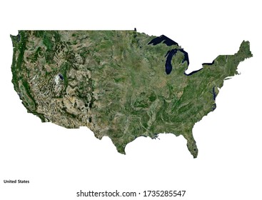 United States Geography Map (3D Rendering)