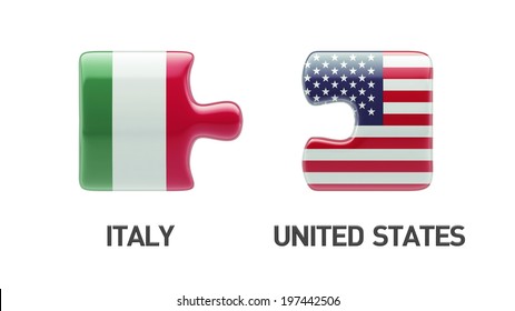 United States Italy High Resolution Puzzle Stock Illustration 197442506