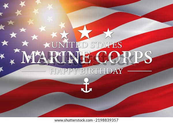 United States Marine Corps Birthday Background Stock Illustration ...