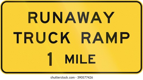 United States MUTCD Warning Road Sign - Runaway Truck Ramp.