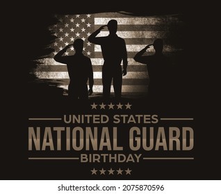 United States National Guard Birthday Background Wallpaper With Selective Soldier And Flag. National Holiday Backdrop