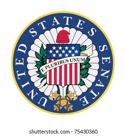 United States Senate Seal Isolated On White Background.