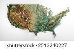 United States Shaded Relief Map