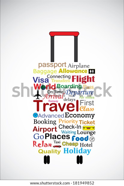 Universal Travel Bag Symbol Icon Using Stock Illustration