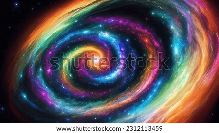 The universe is covered with clouds and colorful lights. Stock photo © 