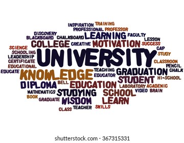 University Word Cloud Concept On White Stock Illustration 367315331 ...