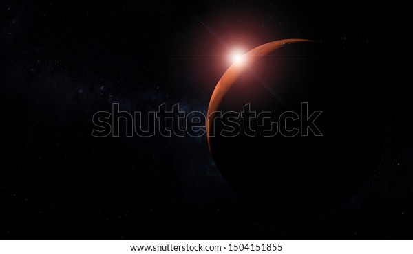 Unknown planet in outer space with stars\
and nebulas. Space exploration. 3D\
illustration.