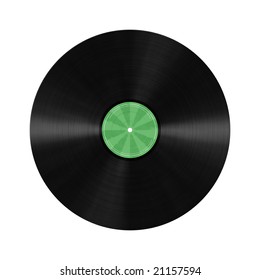 Unlabeled Vinyl Record Illustration Green Label Stock Illustration 21157594