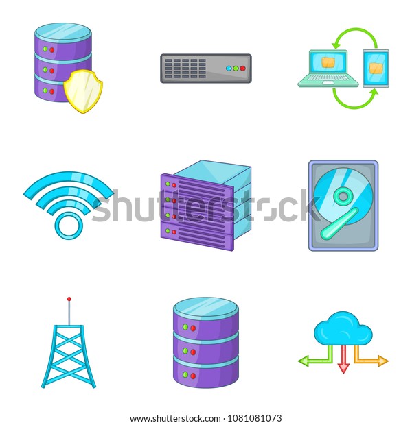 Unloading
information icons set. Cartoon set of 9 unloading information icons
for web isolated on white
background