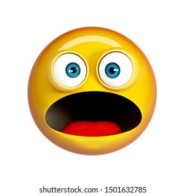 emoji omg images stock photos vectors shutterstock https www shutterstock com image illustration unpleasantly surprised emoji isolated on white 1501632785