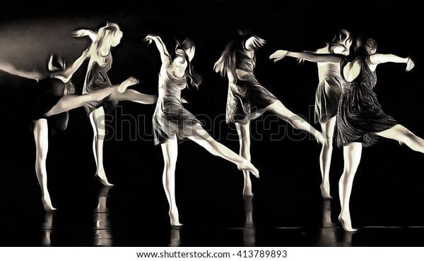 ballet dancers wallpaper mural