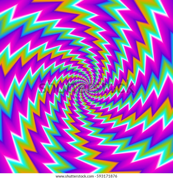 Untwisting Colorful Rainbow Spirals Spin Illusion Stock Illustration ...