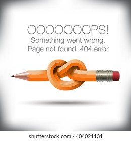 Unusual - 404 error - page not found graphic with space for text
