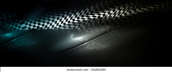 Unusual background in dark colors. Styling under the racing flag. The theme of competition, speed, victory. - Powered by Shutterstock