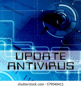 Update Antivirus Data Padlock Means Upgrade Protection 3d Rendering