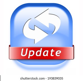 Update Button Updating Software Now And Here To The Latest Newest Version Or New Edition