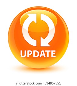 Update glassy orange round button