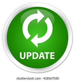 395 Update icon green glossy round button Images, Stock Photos ...