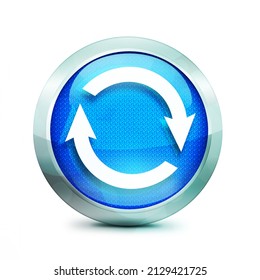 Update Icon Blue Button On White Stock Illustration 2129421725 ...