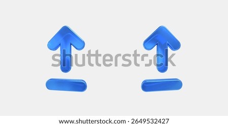 upgrade 3D icon on isolate white background