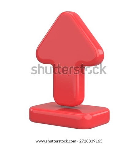 Upload button. Upload icon. 3D illustration.