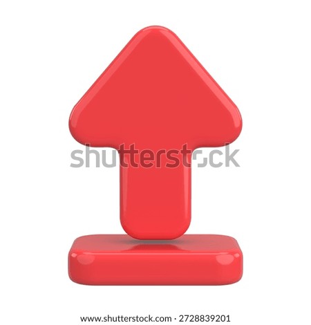 Upload button. Upload icon. 3D illustration.