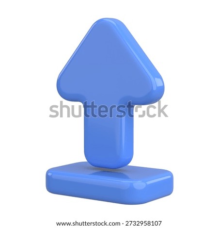 Upload button. Upload icon. 3D illustration.