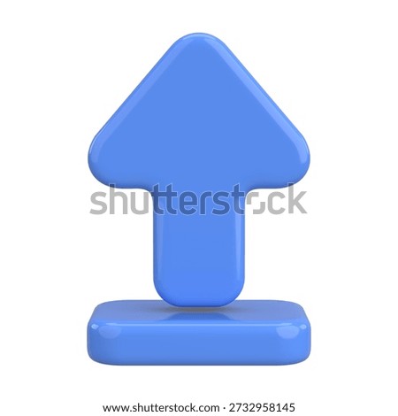 Upload button. Upload icon. 3D illustration.