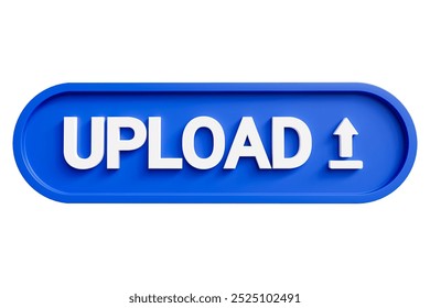 upload  button icon. Upload icon. Down arrow bottom side symbol. Click here button. Save cloud icon push button for UI UX, website, mobile application. 3d render
