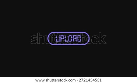 Upload button isolated on white background