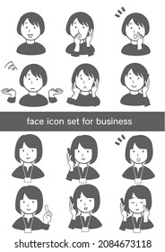 Upper Body Icon Set That Imagines The Interaction Between The Customer And The Sales Person