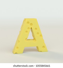 Upper Case Swiss Cheese Letter On Stock Illustration 1055845661 ...