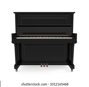 Upright Piano Isolated. 3D Rendering