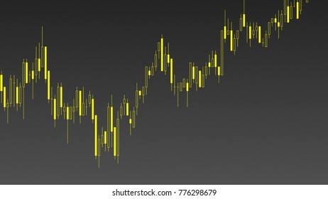 Uptrend stock chart, bull market, new hight
