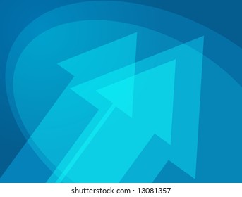 Upward Forward Moving Arrows Abstract Design Illustration