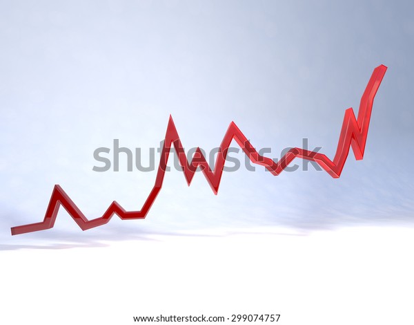 Upward Trending Graph Stock Illustration 299074757