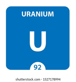 Uranium Chemical 92 Element Periodic Table Stock Illustration ...