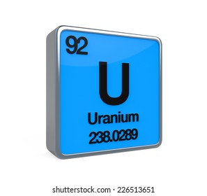 Uranium Radioactive Element 92 Periodic Table Stock Illustration 1298161675