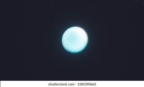 Uranus. Planet Of Solar System In Front Of A Starfield. 3d Illustration