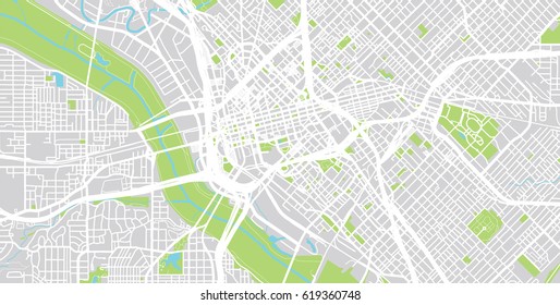 Urban City Map Dallas Usa 260nw 619360748 