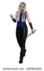 Urban Fantasy Goth Academy Teen, 3D Rendering, 3D Illustration