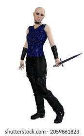 Urban Fantasy Goth Academy Teen, 3D Rendering, 3D Illustration